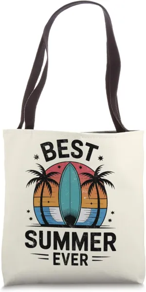 Funny BEST SUMMER EVER Girls Vacation Swim Camp Dad Cruising Tote Bag