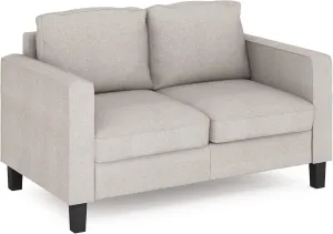 Furinno Bayonne Modern Upholstered Loveseat/Sofa Couch for Living Room, Fog