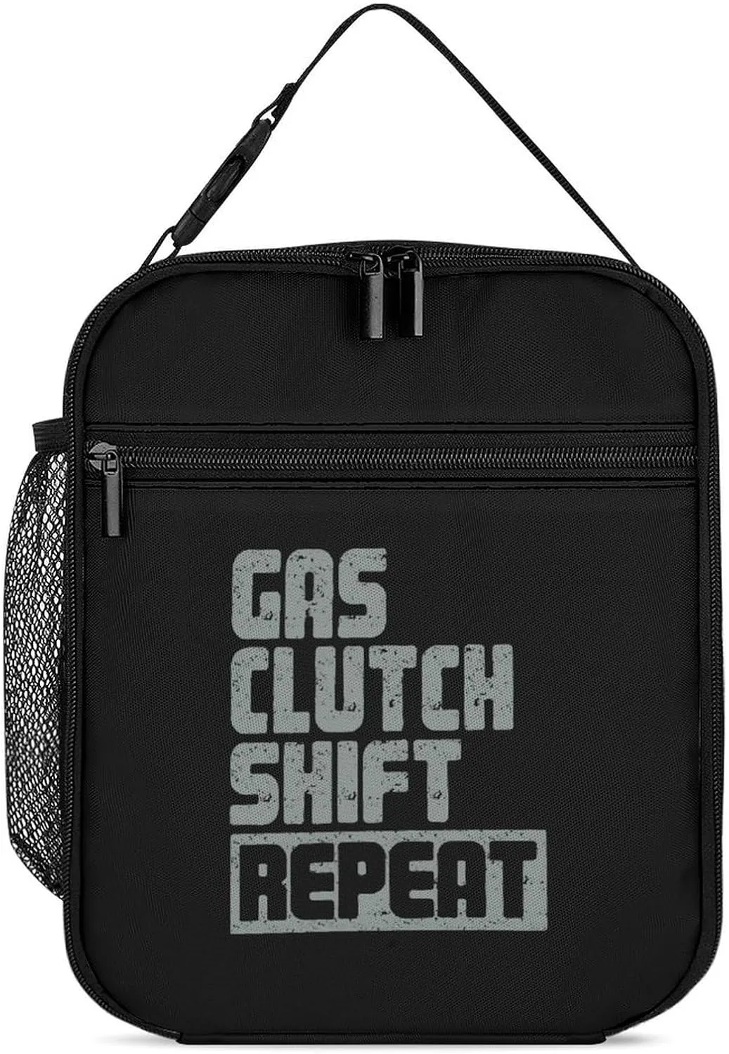 Gas Clutch Shift Repeat Lunch Bag for Men Women Small Reusable Leakproof Insulated Lunch Box Adjustable Handbag