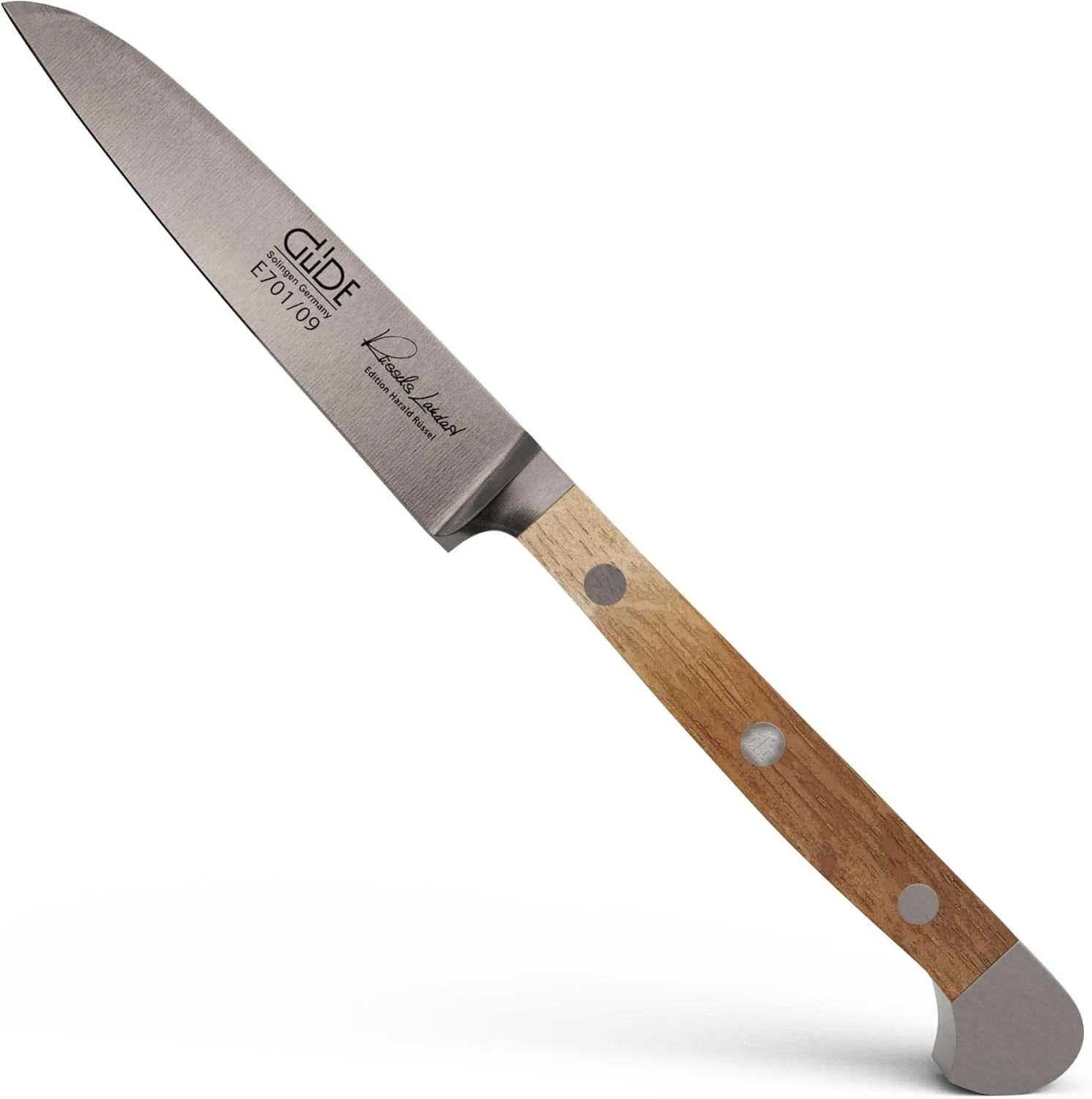 Güde Alpha Barrel Oak Series Paring Knife With Oak Wood Handle 3-In, Made in Solingen, Germany Since 1910