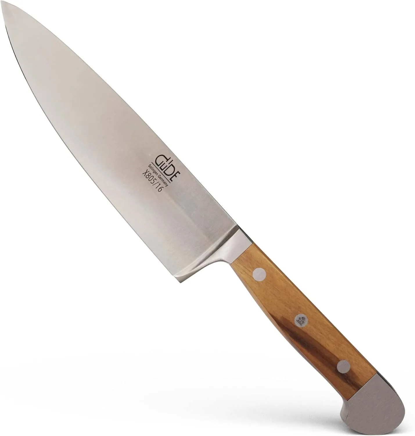 Güde Alpha Olive Series Hand Forged Hand Sharpened Stainless Steel Olive-Wood Handle Hard Chef's Knife, 6-Inch