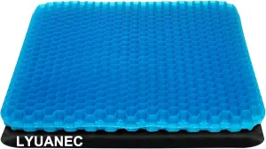 Gel Seat Cushion for Long Sitting, (18.5 Inch Extra Large Cushion) Soft＆Breathable Gel Cushions for Pressure Relief, Wheelchair Seat Cushions, Honeycomb Seat Cushions, Office Chair Cushions