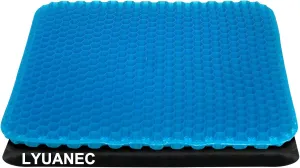 Gel Seat Cushion for Long Sitting, (20 Inch Extra Jumbo Cushion) Soft＆Breathable Gel Cushions for Pressure Relief, Wheelchair Seat Cushions, Gel Pad for Chair, Office Chair Cushion