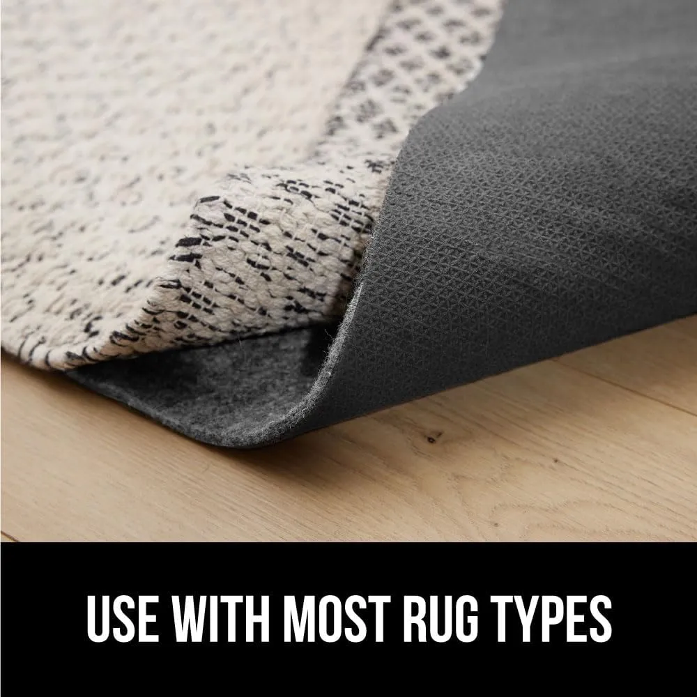 GORILLA GRIP Felt and Natural Rubber Stay in Place Slip Resistant Rug Pad, 1/8” Thick, 8x10 FT Protective Padding for Under Area Rugs, Cushioned Gripper Pads, Carpet Runners Hardwood Floors Protection