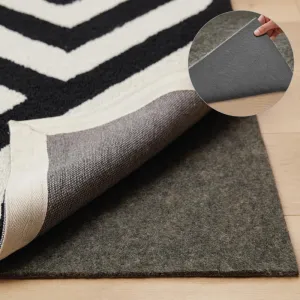 GORILLA GRIP Felt and Natural Rubber Stay in Place Slip Resistant Rug Pad, 1/8” Thick, 8x10 FT Protective Padding for Under Area Rugs, Cushioned Gripper Pads, Carpet Runners Hardwood Floors Protection
