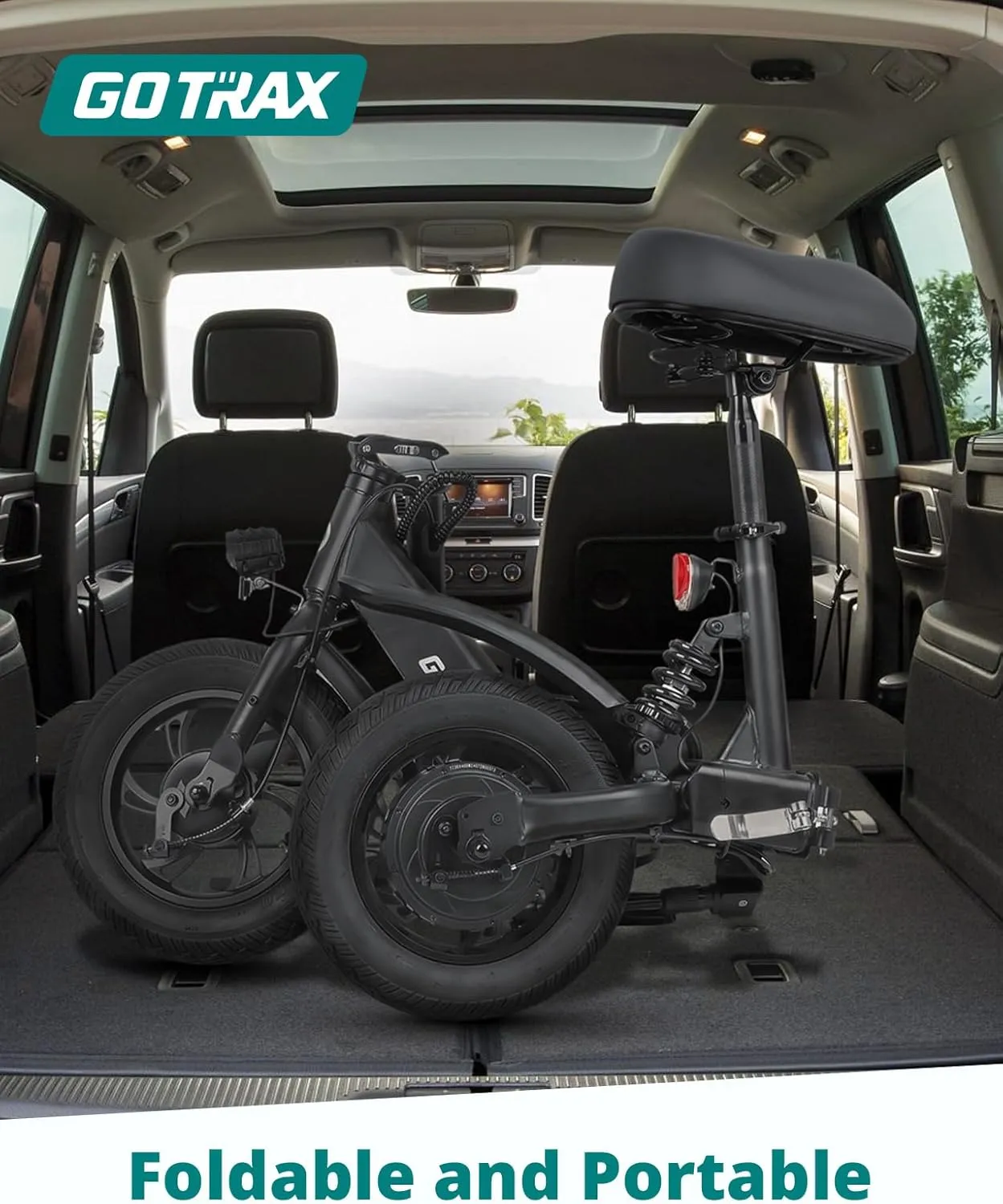 Gotrax A3 Electric Scooter with Seat for Adults, 350W Motor, 15.5MPH Top Speed, Max 9.5 Miles Range, 12" Pneumatic Tire and Height Adujustable Seat, Lightweight and Foldable for Commuting (Black)