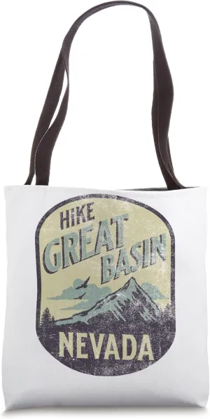Great Basin Nevada Nature Hike Mountain Outdoors Vintage Tote Bag