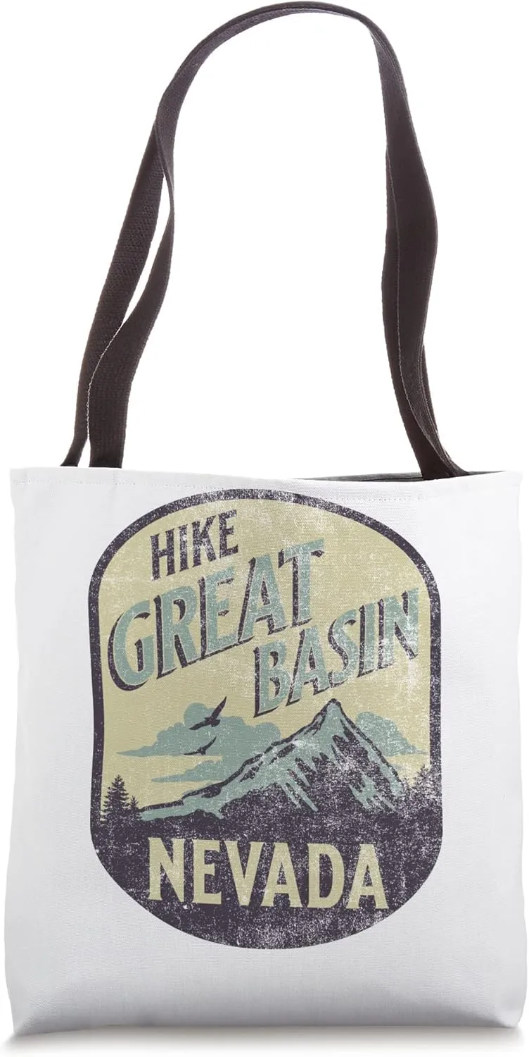 Great Basin Nevada Nature Hike Mountain Outdoors Vintage Tote Bag