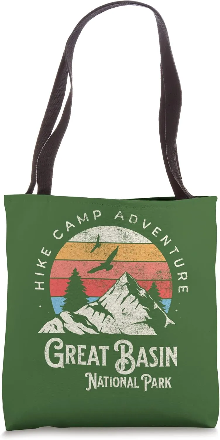 Great Basin Nevada Nature Hike Mountains Outdoors Retro Tote Bag