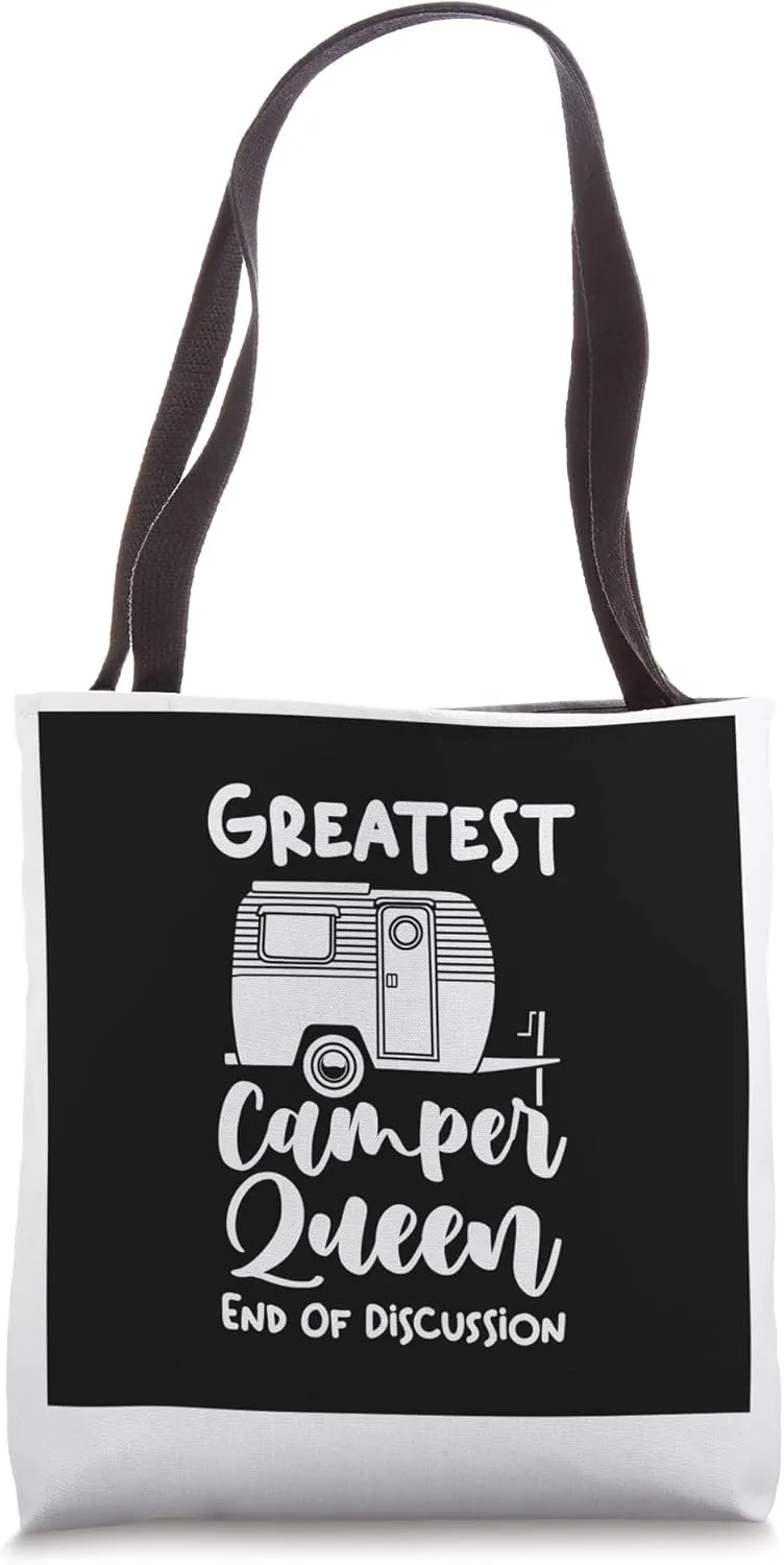 Greatest camper queen end of discussion camp Tote Bag
