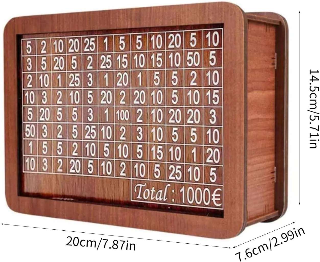 Handmade Natural Wooden PiggyBanks Decorative Saveing Money Box with Money Goal Counter PiggyBanks for Kids