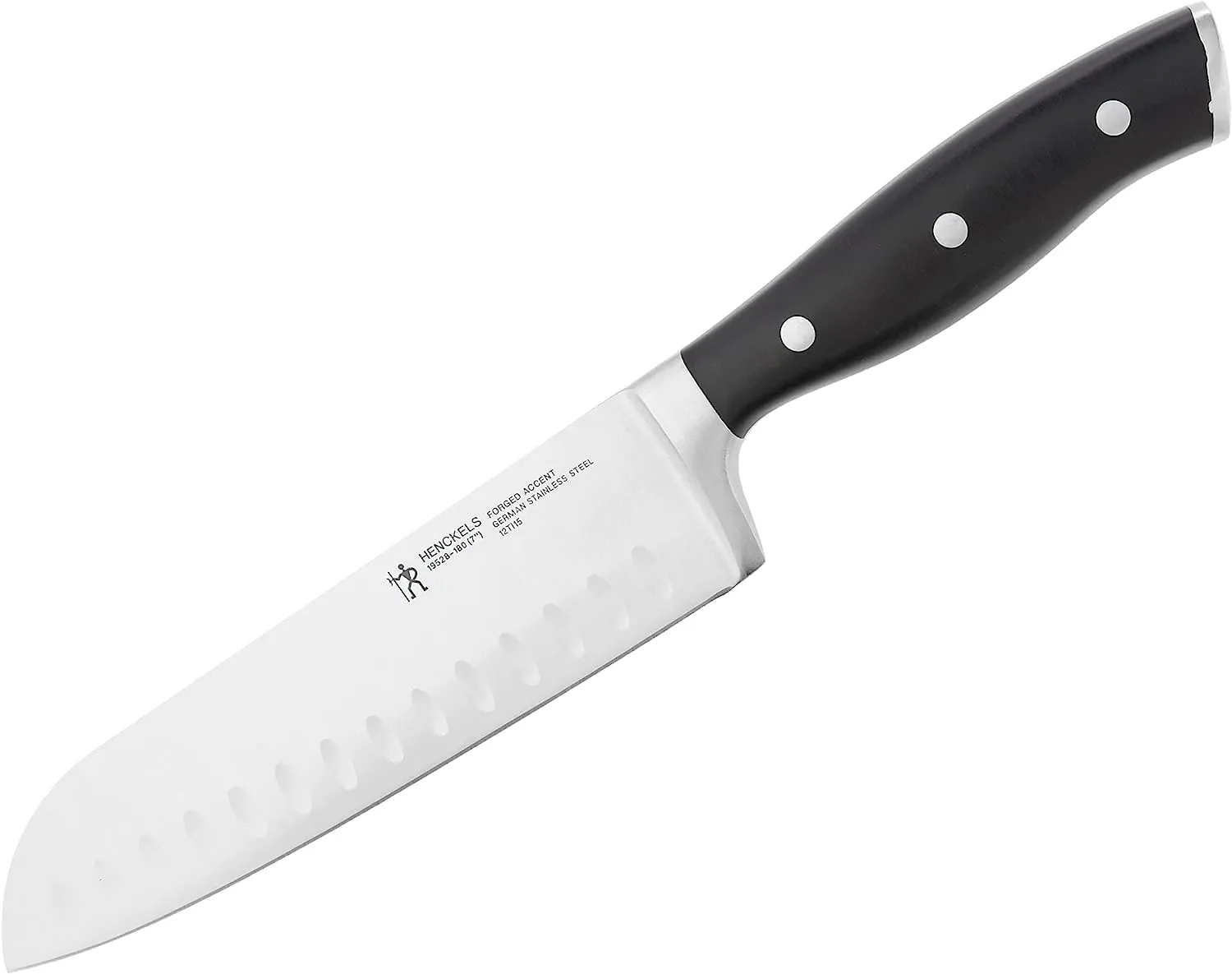 HENCKELS Forged Accent Razor-Sharp 2-pc Knife Set, Santoku Knife 5 Inch, Santoku Knife 7 Inch, German Engineered Informed by 100  Years of Mastery,Black