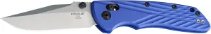Hogue Deka ABLE Lock Folding Knife 3.25" CPM-MagnaCut Stonewashed Clip Point Blade, Blue Polymer Handles, AXIS/Crossbar Lock - 24373