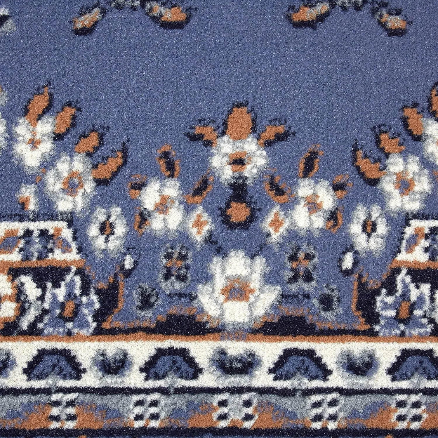 Home Dynamix Premium Sakarya Traditional Medallion Border Area Rug, Country Blue, 1'9"x7'2" Runner