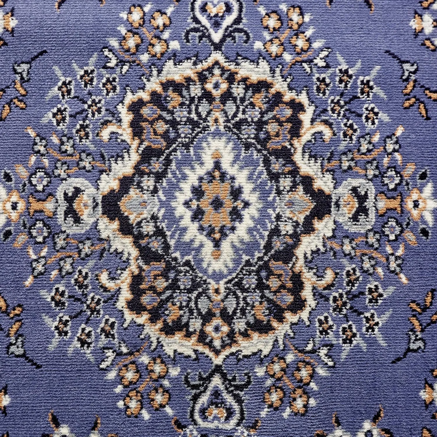 Home Dynamix Premium Sakarya Traditional Medallion Border Area Rug, Country Blue, 1'9"x7'2" Runner