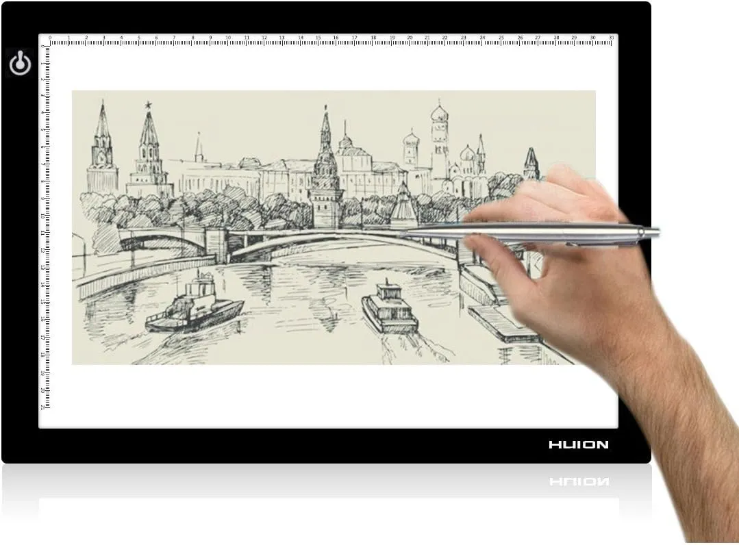 HUION L4S LED Light Box A4 Ultra-Thin USB Powered Adjustable Light Pad for Tracing