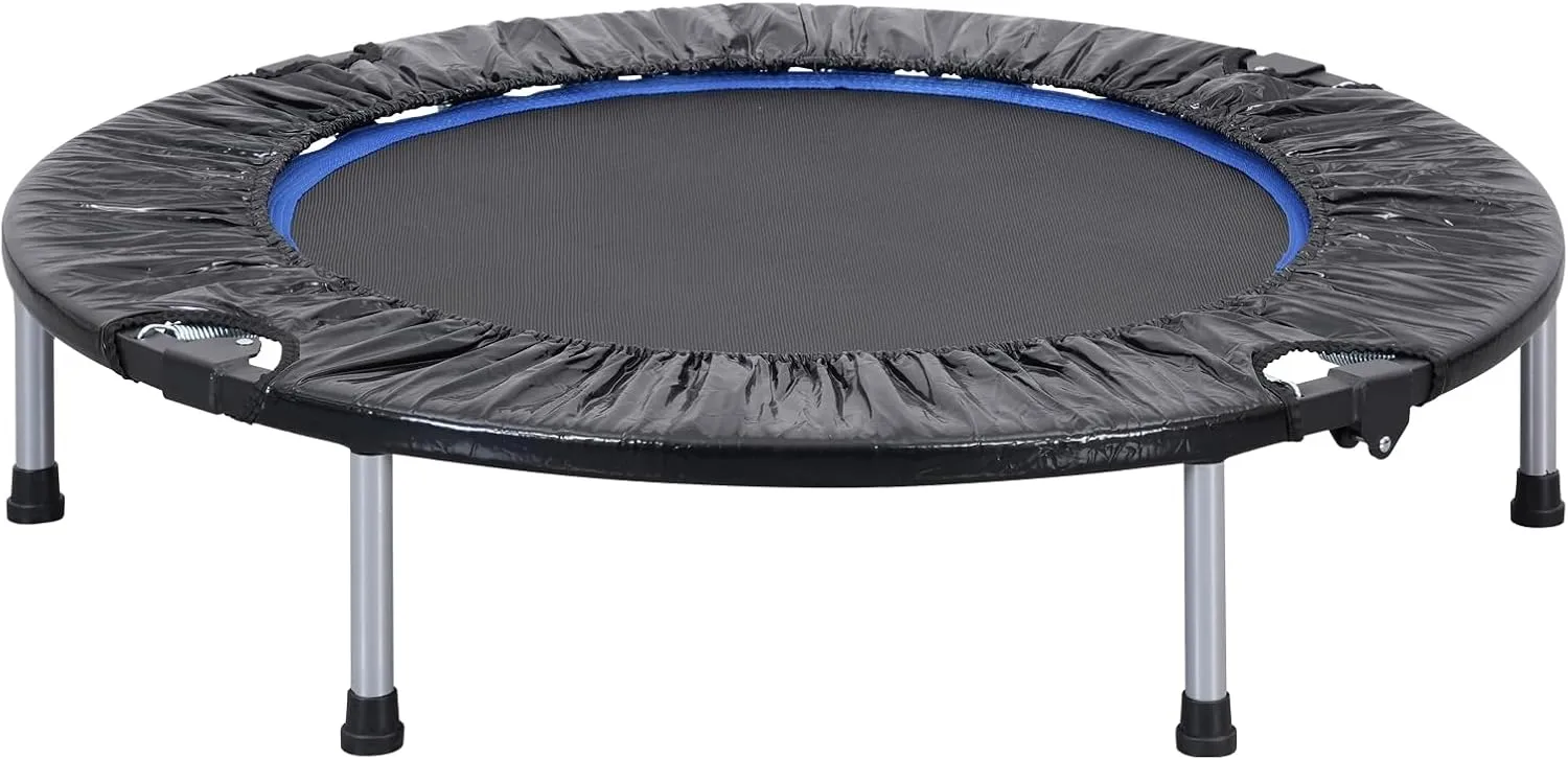HYD-Parts 40" Foldable Mini Trampoline for Adults and Kids Exercise Rebounder Without Handle Fitness Trampoline Jumping Workout Max Load 330lbs