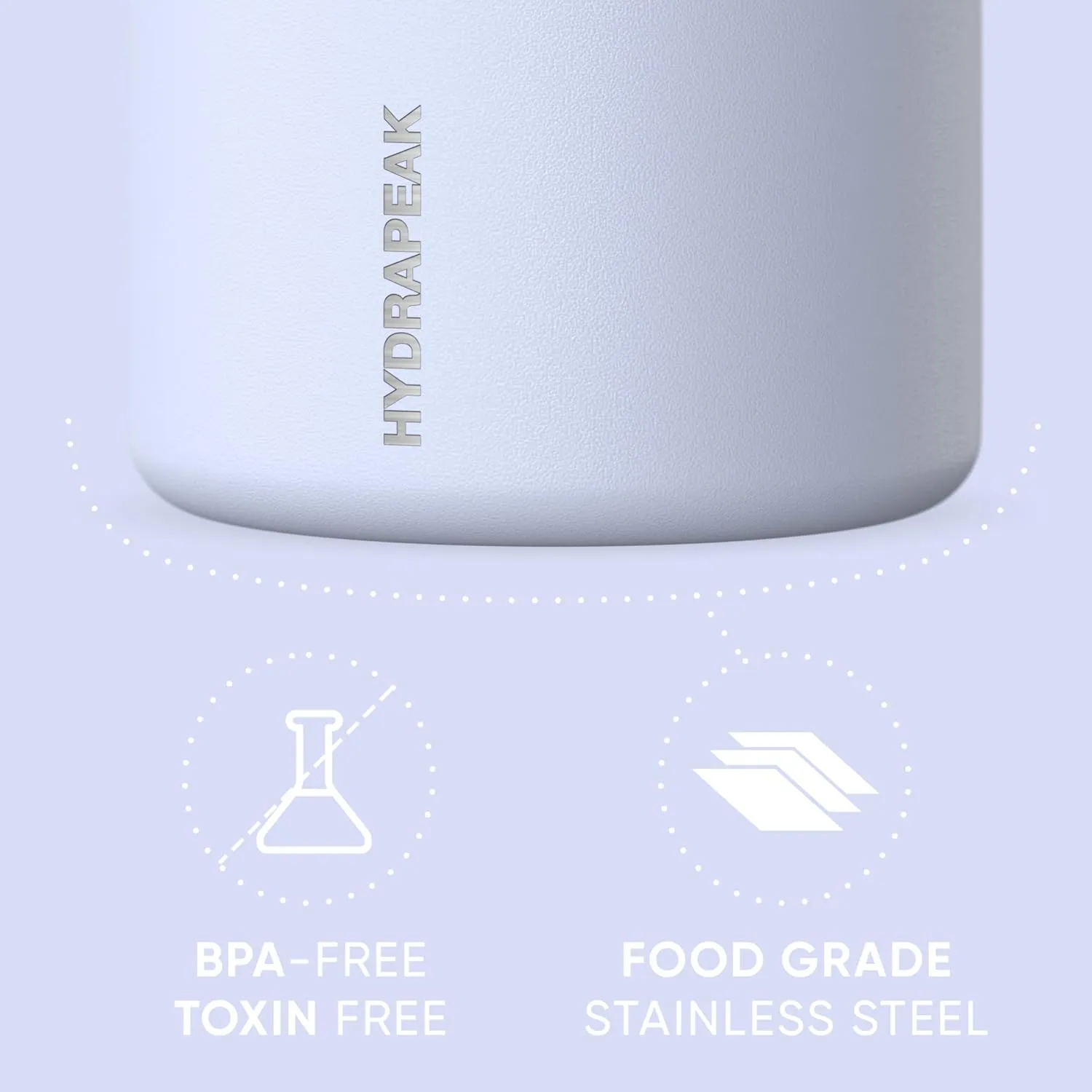 Hydrapeak 25oz Stainless Steel Vacuum Insulated Thermos Food Jar | Kids for Hot and Cold Food, Wide Mouth Leak-Proof Soup Adults, 10 Hours 16 (Iceberg)