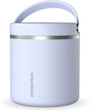 Hydrapeak 25oz Stainless Steel Vacuum Insulated Thermos Food Jar | Kids for Hot and Cold Food, Wide Mouth Leak-Proof Soup Adults, 10 Hours 16 (Iceberg)