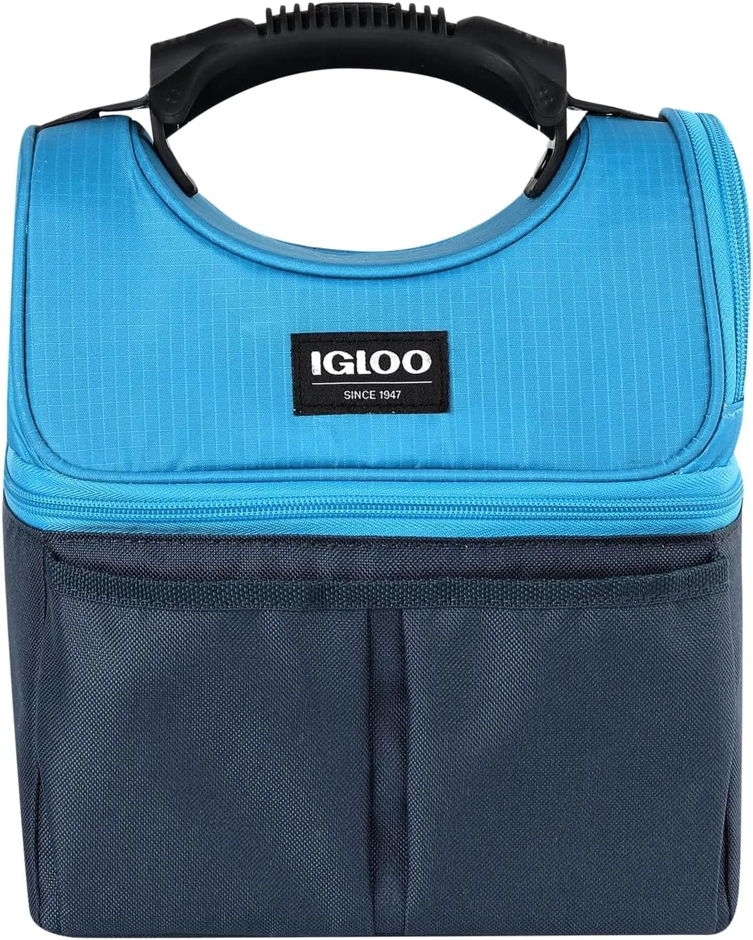 Igloo Soft Cooler Gripper Lunch Bag, Portable Dual Compartment Lunch Cooler, Insulated Lunch Box, Soft Sided Cooler Bag