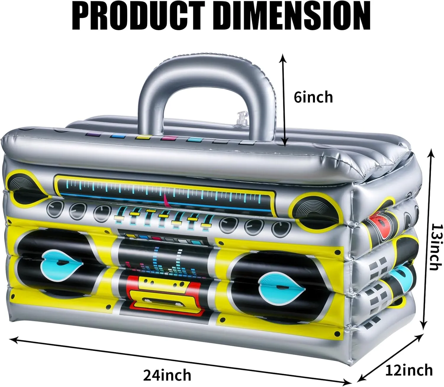 Inflatable Cooler for Parties, Radio Designed Style Inflatable Drink Cooler for Parties, Blow up Party Cooler for 80s90s Party Decorations