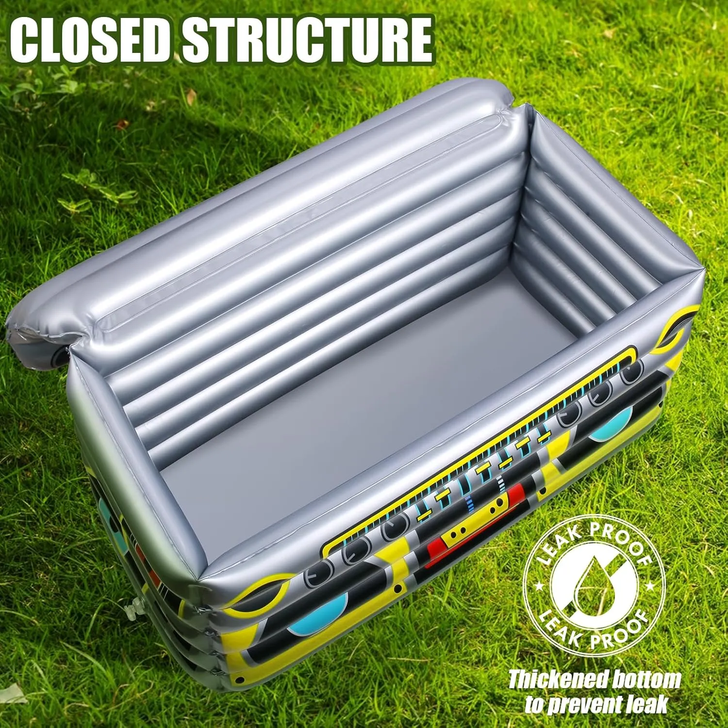 Inflatable Cooler for Parties, Radio Designed Style Inflatable Drink Cooler for Parties, Blow up Party Cooler for 80s90s Party Decorations