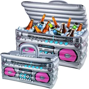 Inflatable Cooler for Parties, Radio Designed Style Inflatable Drink Cooler for Parties, Blow up Party Cooler for 80s90s Party Decorations