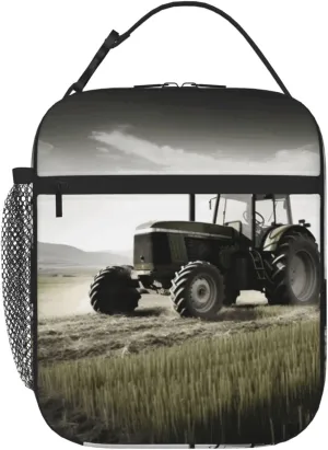 Insulated Lunch Bag for Women Men Tractor Agriculture Tranquil_76680268 Lunch Box Reusable Lunch Tote Bag for Work Picnic Travel
