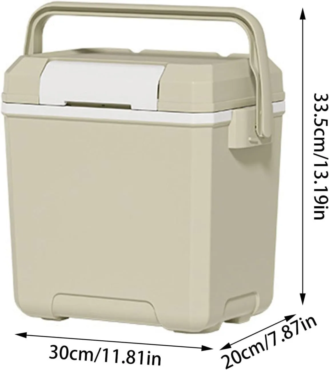 Insulated Portable Camping Coolers, Ice Retention Hard Cooler with Handle, Small Ice Chest Hard Food Storage for Beach, Camping, Sports