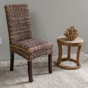 International Caravan Furniture Piece Louisa Abaca Cushioned Seat Dining Chair