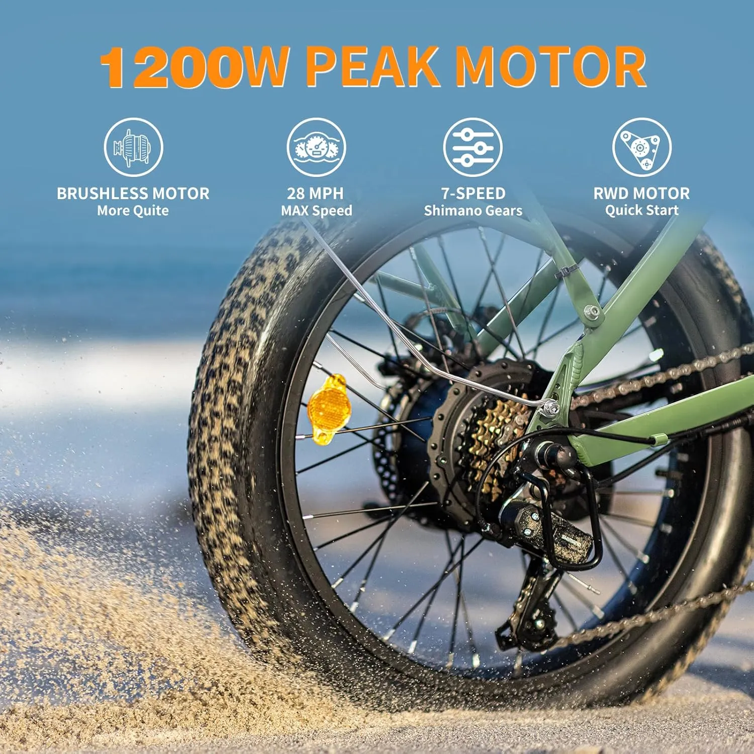 Jasion EB7 2.0 Electric Bike for Adults, 1200W Peak Motor 28MPH Max Speed Folding Ebike, 48V 10AH Removable Battery, 20" Fat Tire with Dual Suspension, 7-Speed Electric Bicycles, UL Certifiled