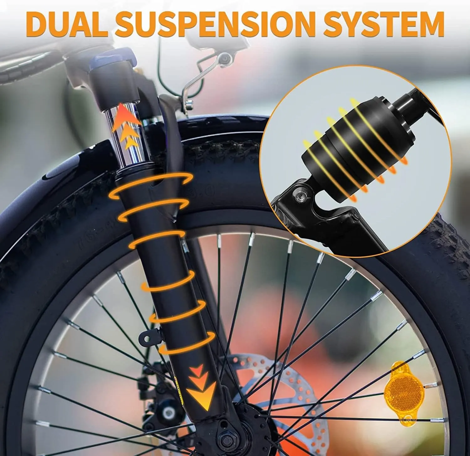 Jasion EB7 2.0 Electric Bike for Adults, 1200W Peak Motor 28MPH Max Speed Folding Ebike, 48V 10AH Removable Battery, 20" Fat Tire with Dual Suspension, 7-Speed Electric Bicycles, UL Certifiled