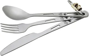 Keith Titanium Ti5310 3-Piece Cutlery Set (Custom Pouch Included)