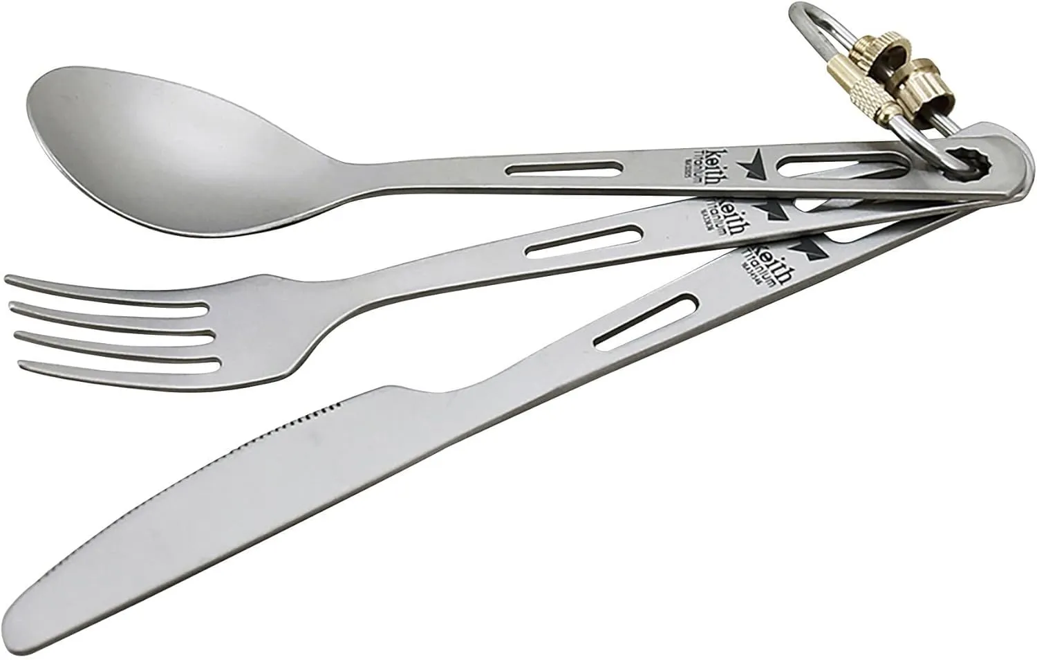 Keith Titanium Ti5310 3-Piece Cutlery Set (Custom Pouch Included)