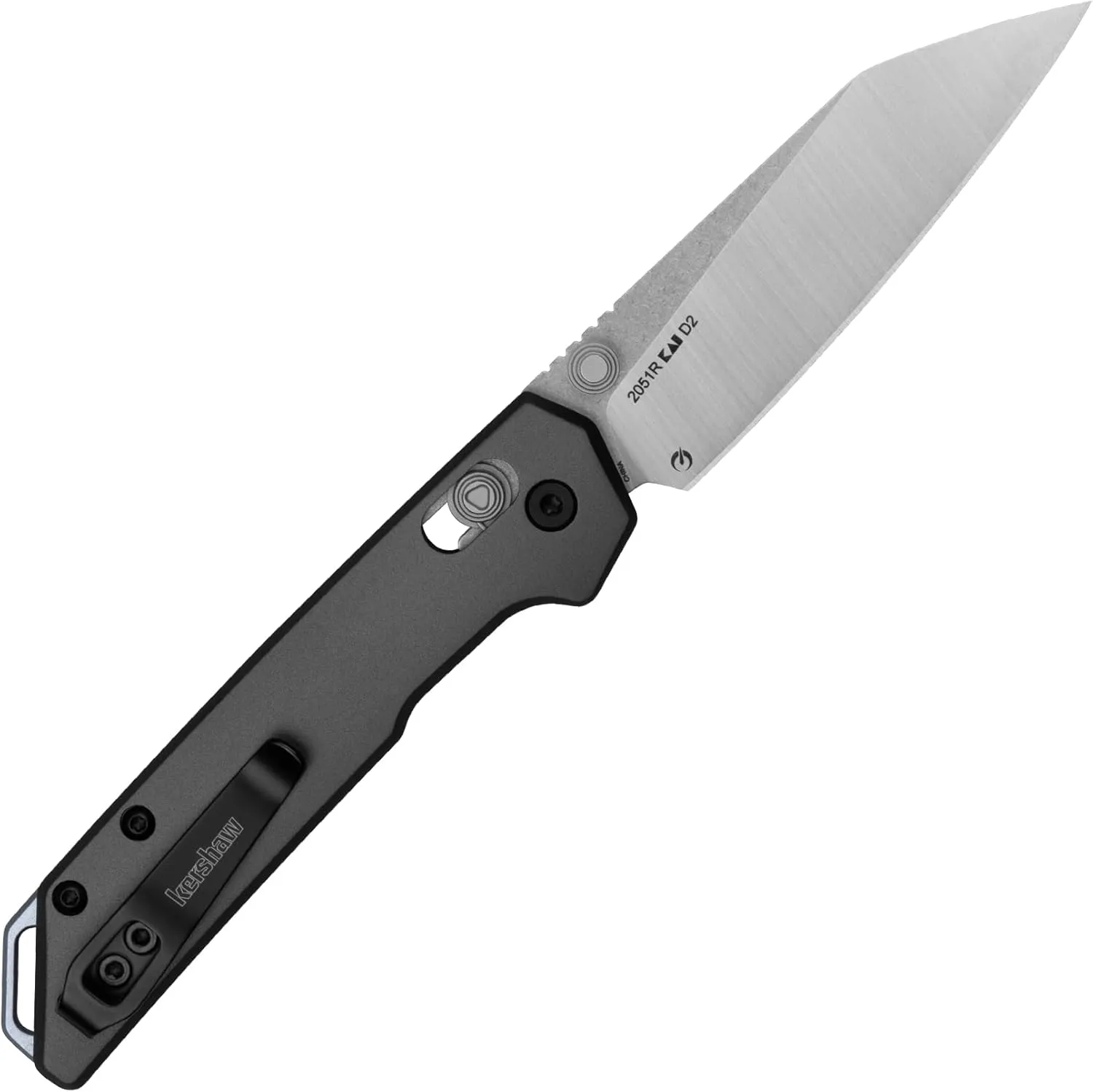 Kershaw Mini Iridium Folding Pocket Knife, 3 inch D2 Steel Blade, DuraLock, Aluminum Handle, Pocketclip