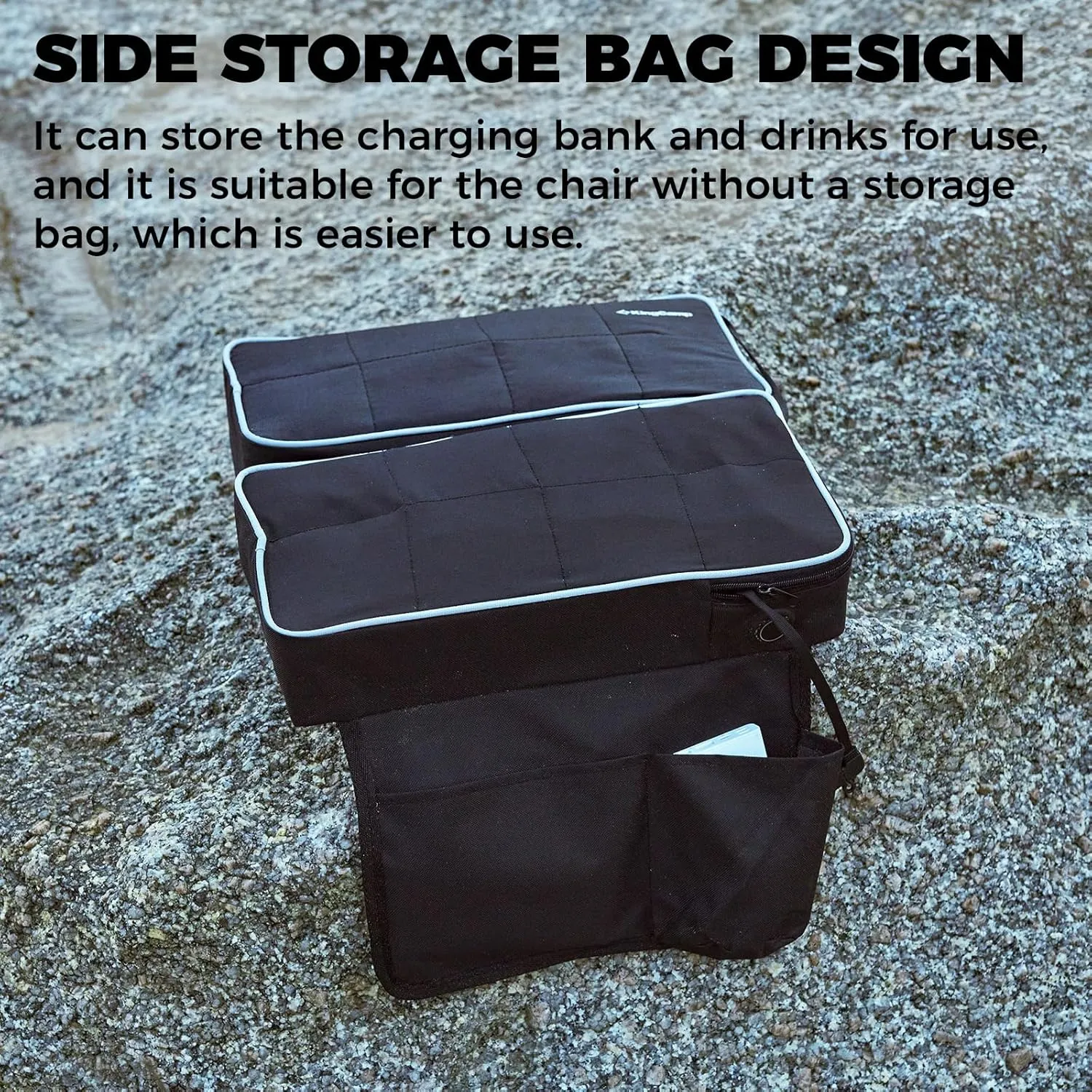 KingCamp Heated Stadium Seats for Bleachers, Portable Camping Seat Cushion with Detachable Dual Nano Heating Pads & PE PU Double Layer Cushion & Large Side Pocket for Camping Stadium Hunting BBQ