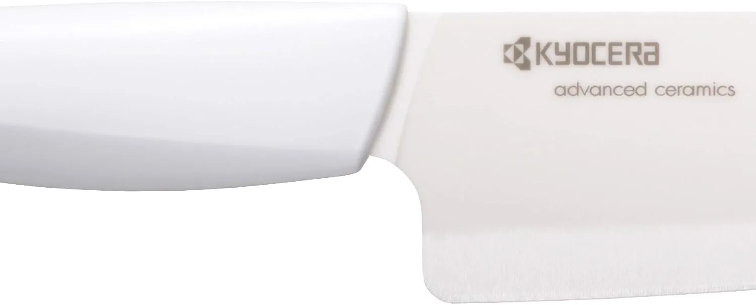 Kyocera 3Piece Advanced ceramic Revolution Series Knife Set, White, Blade Sizes: 5.5", 4.5", 3"