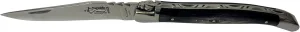 Laguiole Multi-Purpose Folding Knife, 4.8-Inch Sandvik Stainless Steel Blade, Buffalo Horn Handle, Made in France