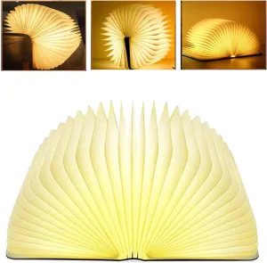 Lamp Book, Folding Mood Light, Novelty LED Night Light USB Large Capacity Eechargeable, Home & Office Decor Gift Ideas (Large)