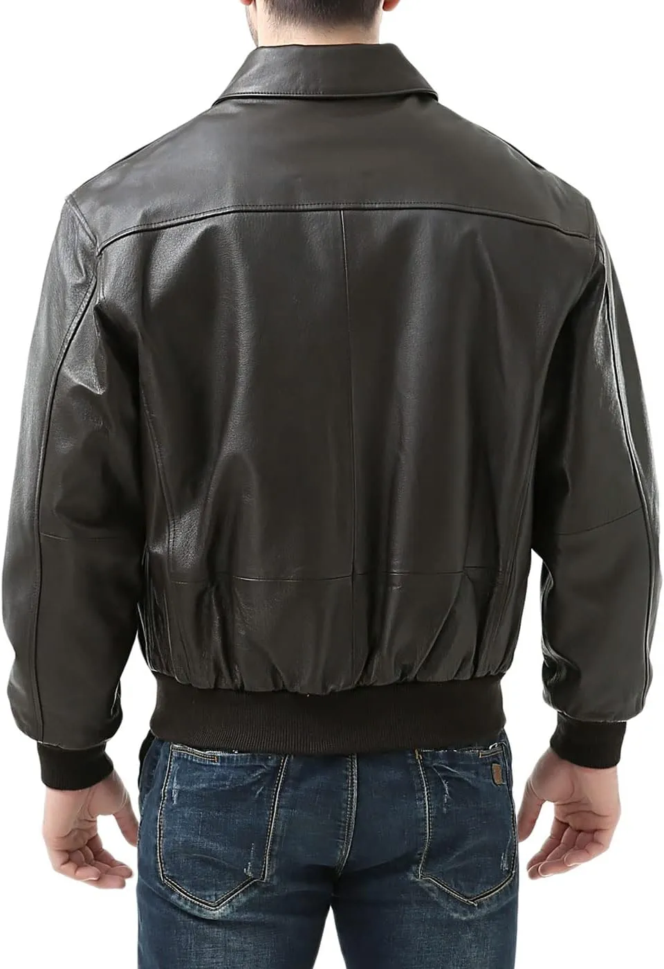 Landing Leathers Men Air Force A-2 Leather Flight Bomber Jacket (Also available in Big & Tall)