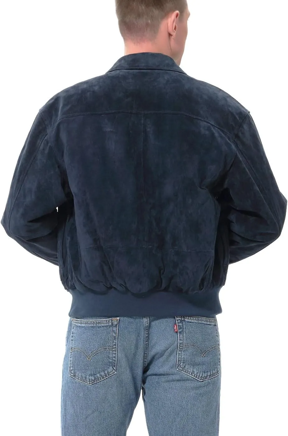 Landing Leathers Men Air Force A-2 Suede Leather Flight Bomber Jacket (Also available in Big & Tall)