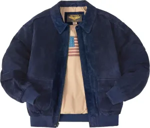 Landing Leathers Men Air Force A-2 Suede Leather Flight Bomber Jacket (Also available in Big & Tall)