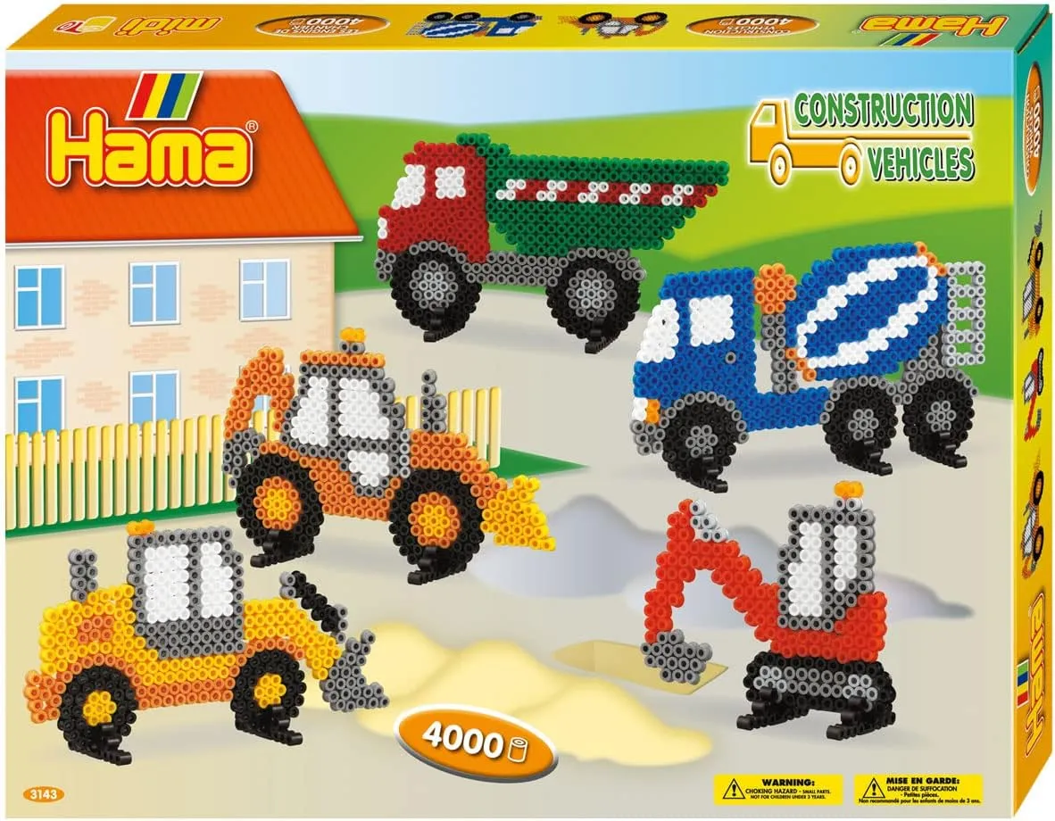 Large Contruction Vehicles Gift Box, White, Youth Large / 11-13