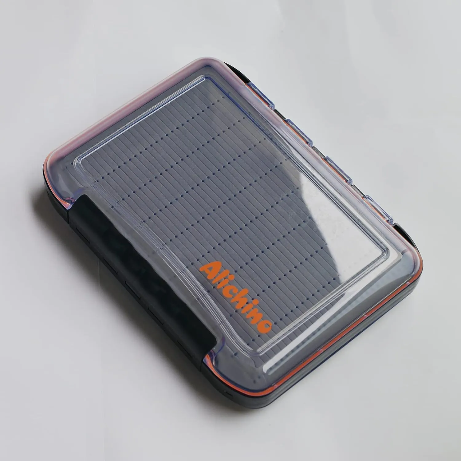 Large Fly Box for Fly Fishing Flies, Double Sided Waterproof Fishing Tackle Storage Boat Foam Fly Fishing Box (Grey Foam Insert, Only Box)