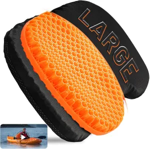 Large Kayak Seat Cushion, Anti-Slip Boat Cushion, Gel Seat Cushion, Waterproof Kayak Gel Seat Cushion, Coccyx Sciatica Pain Relief, Kayak Accessories for Fishing, Rowing Stadium Pad, Egg Seat Cushion
