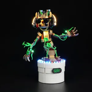 LED Lighting Kit for Marvel Dancing Groot, Creative Light for Lego 76297 Set (Lights Only, No Models)