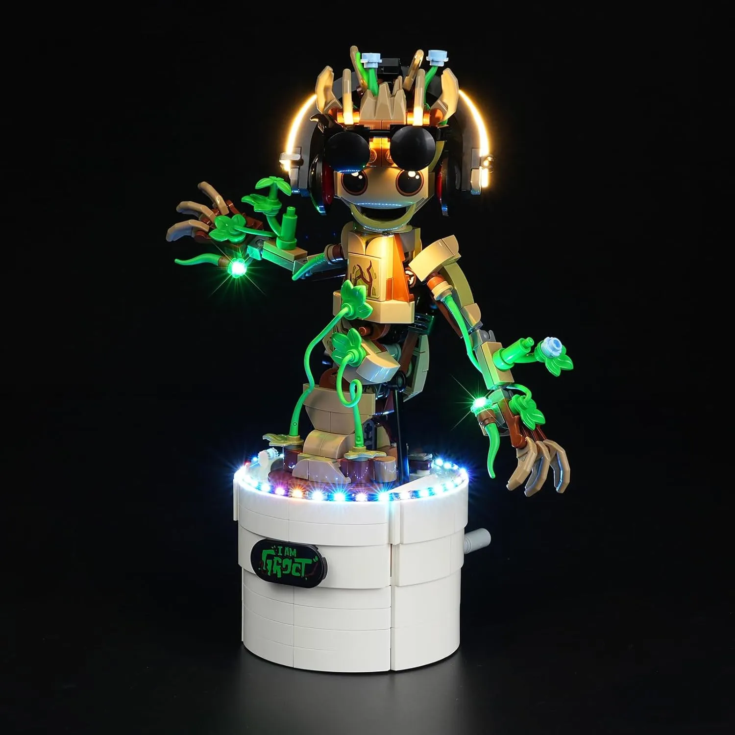 LED Lighting Kit for Marvel Dancing Groot, Creative Light for Lego 76297 Set (Lights Only, No Models)