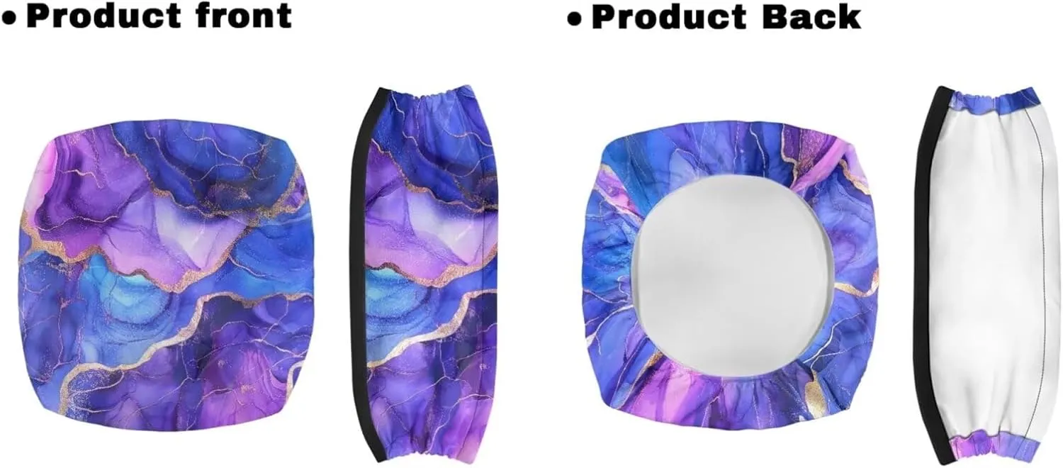 LedBack Walker Accessories Sets Wheelchair Bag for Seniors Rollator Walker Rollator Covers Purple Marble Print Walker Seat and Backrest Covers, Easy to Install