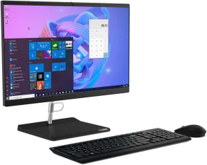 Lenovo 2025 All-in-one Desktop Computer, 21.5" FHD IPS Display, 16GB RAM, 256GB Storage, Intel Dual-Core Processor, Wi-Fi, Webcam, DVD-RW, HDMI, Mouse and Keyboard, Windows 11 Pro