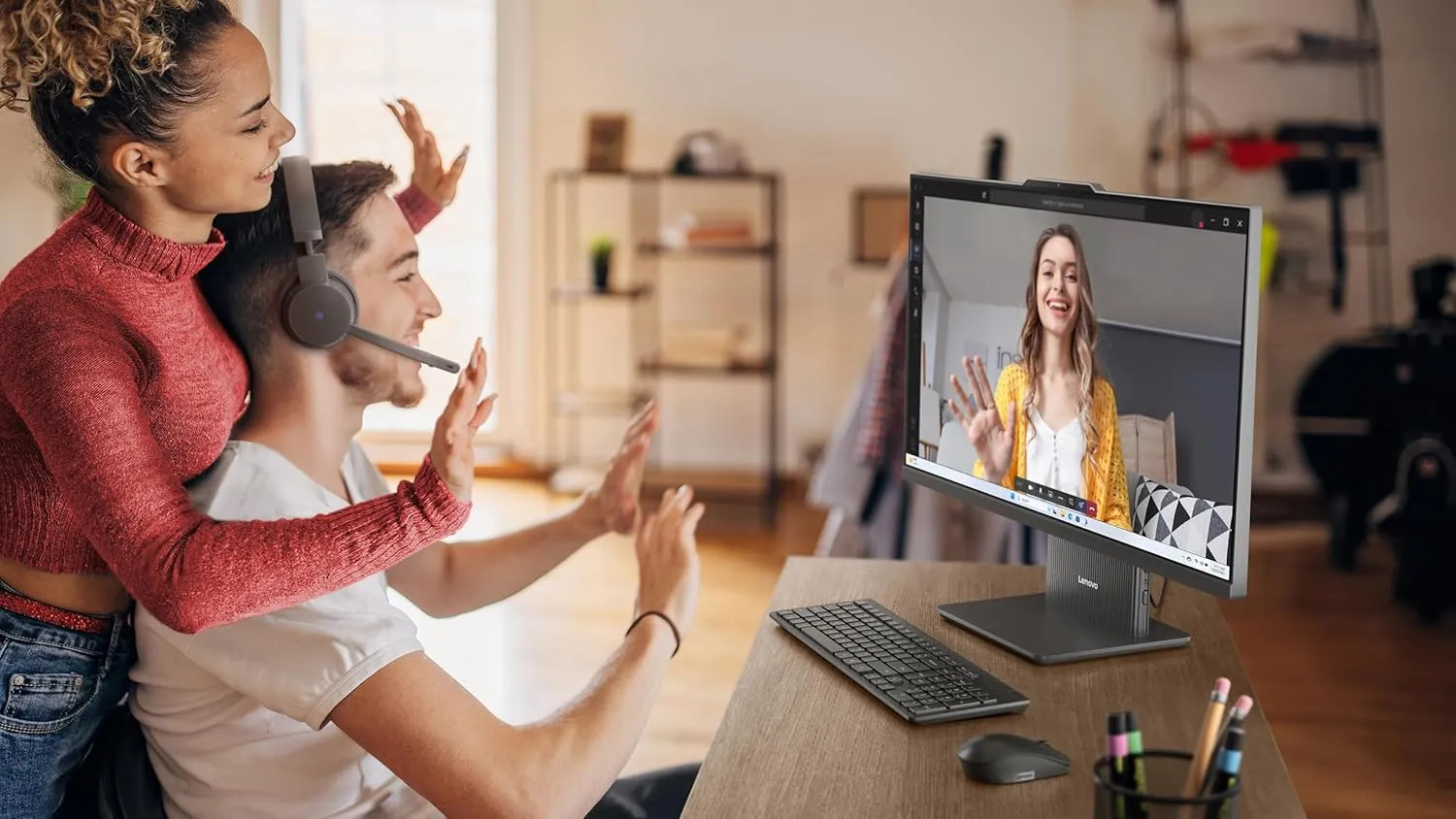 Lenovo ThinkCentre All-in-One Desktop Computer, 27" FHD IPS Display, 8-core Intel Core i5-13420H, 16GB DDR5, 512GB SSD, Wi-Fi 6, USB-C, HDMI in&Out, Wired KB&Mouse, Windows 11 Pro